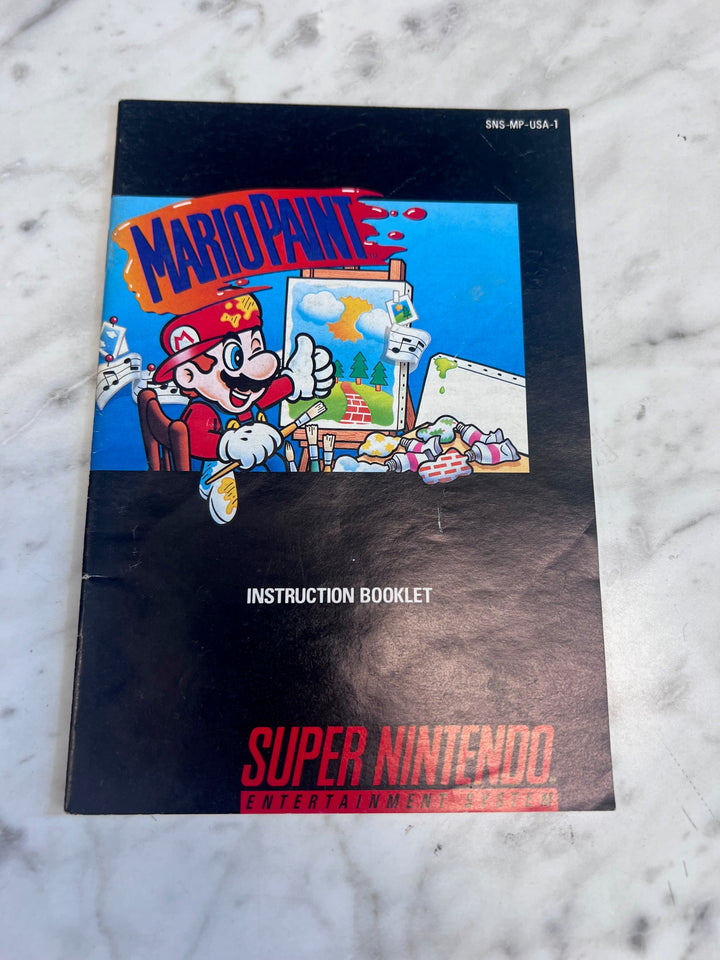 Mario Paint SNES Super Nintendo MANUAL ONLY MO82625