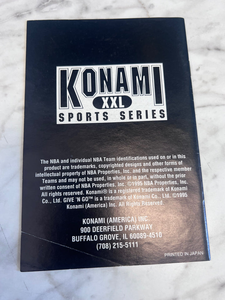 NBA Give 'n Go SNES Super Nintendo MANUAL ONLY MO82625