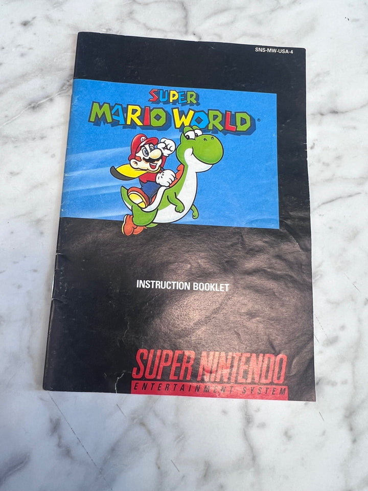 Super Mario World SNES Super Nintendo MANUAL ONLY SNS-MW-USA-4   MO82625