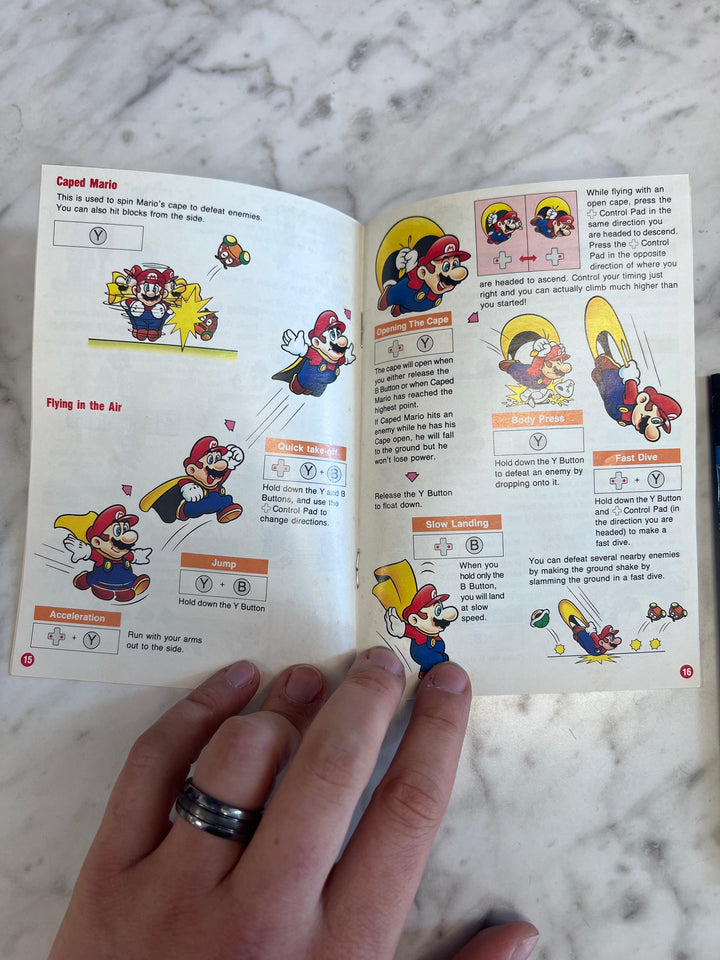 Super Mario World SNES Super Nintendo MANUAL ONLY SNS-MW-USA-4   MO82625