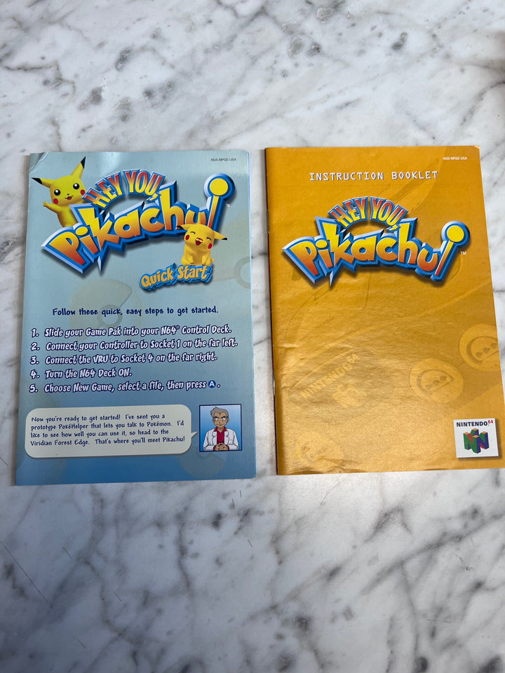 Hey You Pikachu Nintendo 64 N64 MANUAL ONLY MO82625