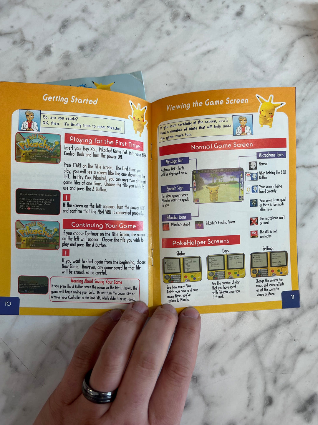 Hey You Pikachu Nintendo 64 N64 MANUAL ONLY MO82625