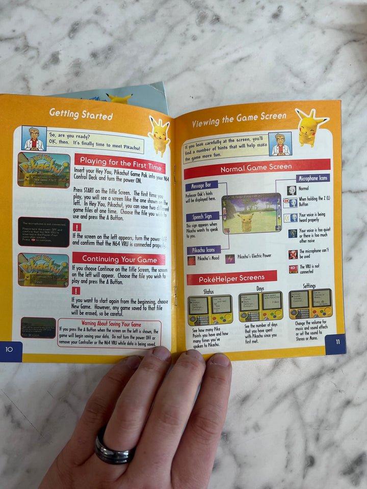 Hey You Pikachu Nintendo 64 N64 MANUAL ONLY MO82625