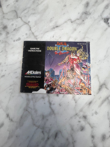 Double Dragon 2 II: The Revenge (NES, 1990) Nintendo Manual Only