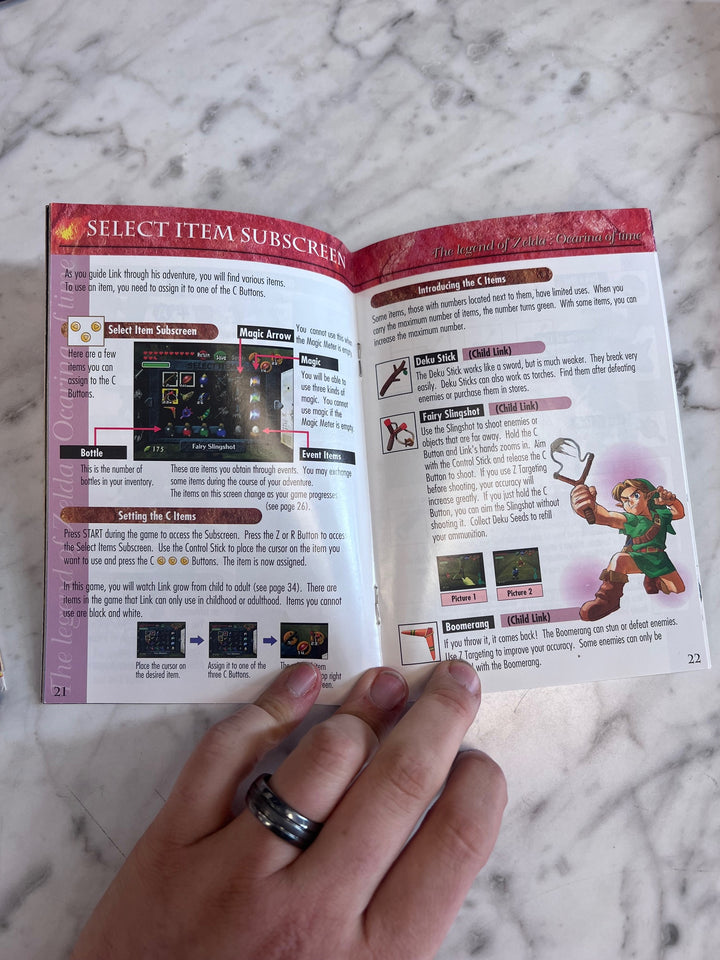 Legend of Zelda Ocarina of Time Nintendo 64 N64 MANUAL ONLY MO82625