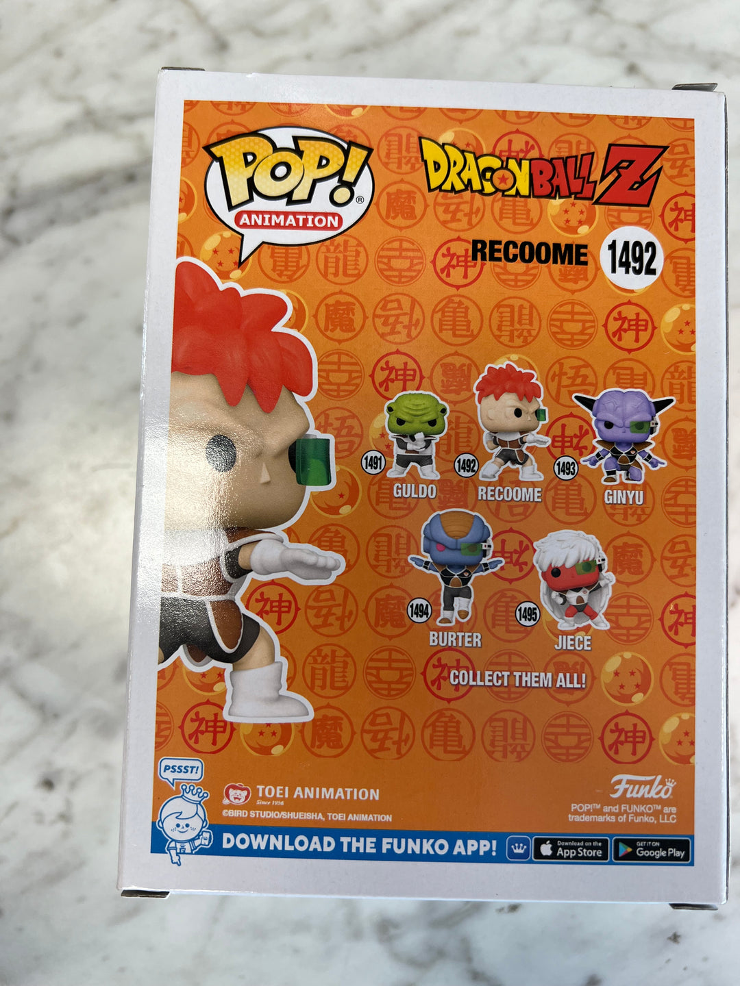 Recoome 1492 Ginyu Force Dragon Ball Z DBZ Anime Funko Pop! Vinyl Figure GITD   FP111124