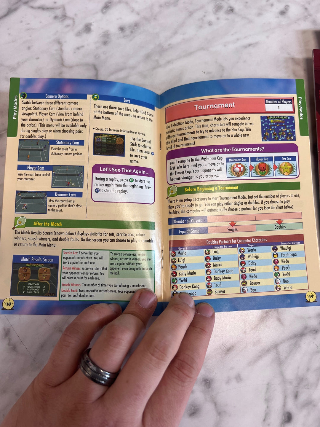 Mario Tennis Nintendo 64 N64 MANUAL ONLY MO82625