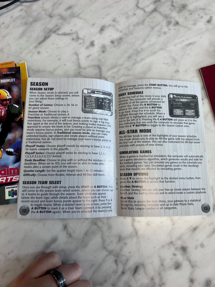 NBA Jam 99 Nintendo 64 N64 MANUAL ONLY MO82625