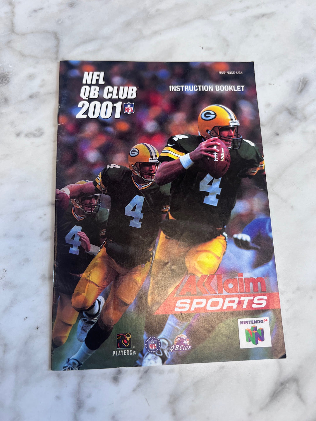 NFL QB Club 2001 Nintendo 64 N64 MANUAL ONLY MO82625