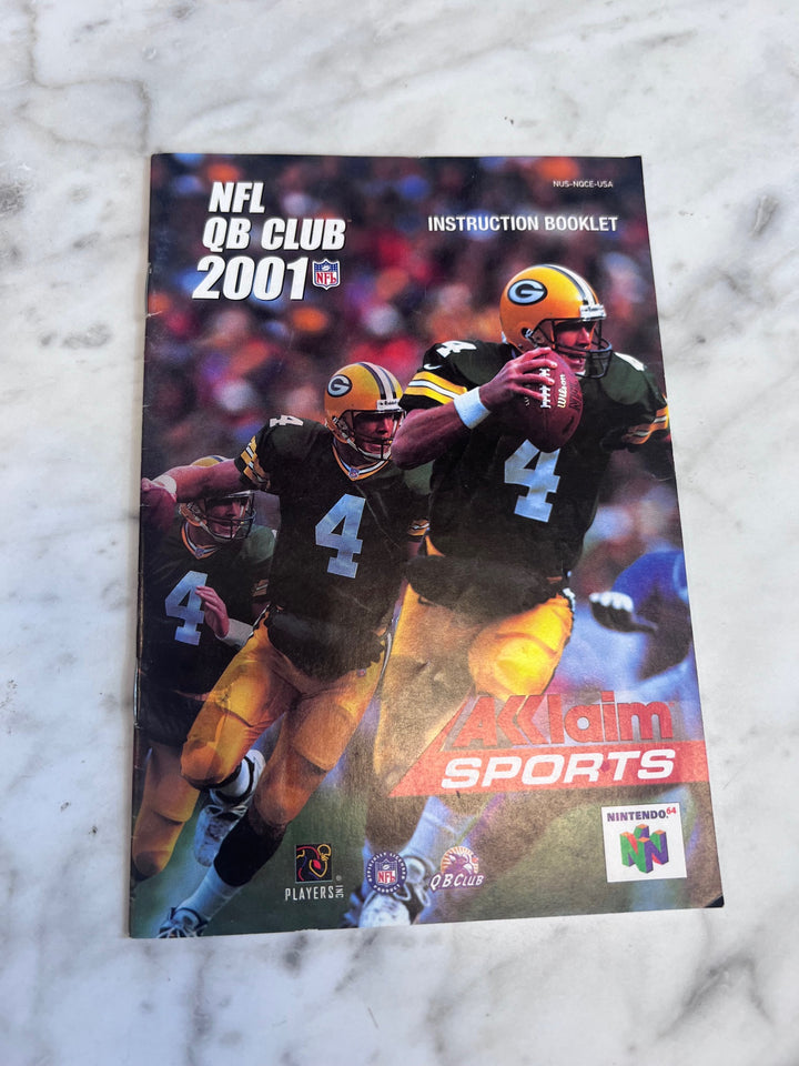 NFL QB Club 2001 Nintendo 64 N64 MANUAL ONLY MO82625