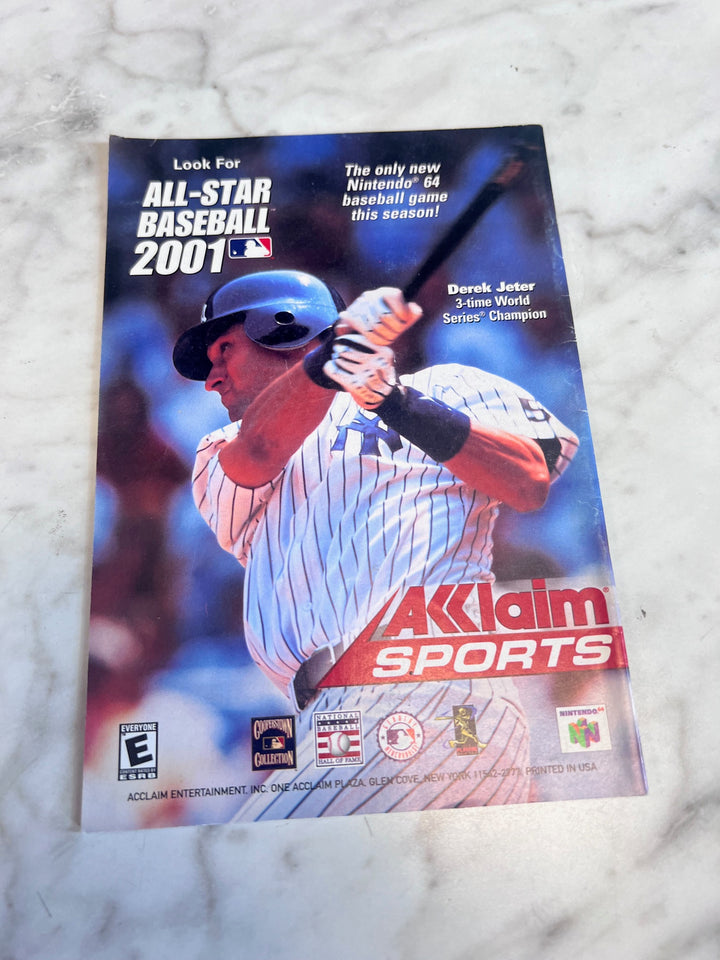 NFL QB Club 2001 Nintendo 64 N64 MANUAL ONLY MO82625