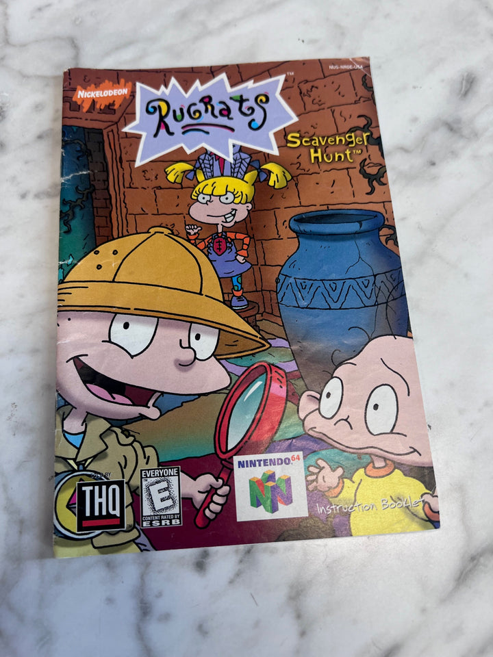 Rugrats Scavenger Hunt Nintendo 64 N64 MANUAL ONLY MO82625
