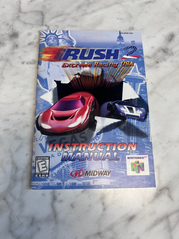Rush 2 Extreme Racing USA Nintendo 64 N64 MANUAL ONLY MO82625