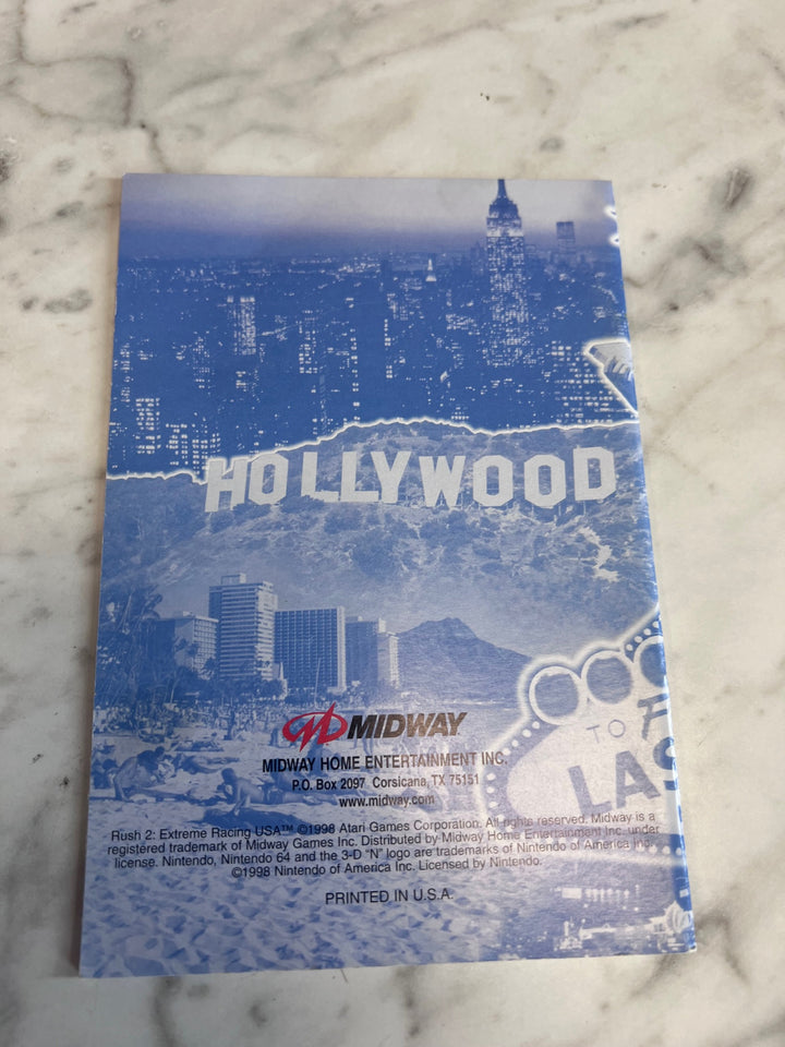 Rush 2 Extreme Racing USA Nintendo 64 N64 MANUAL ONLY MO82625
