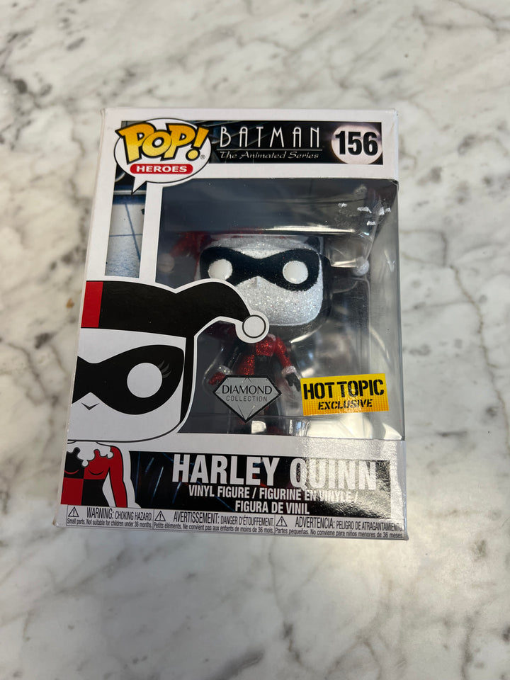 Funko Pop DC Batman Harley Quinn (Diamond Collection) #156 Hot Topic Excl B42