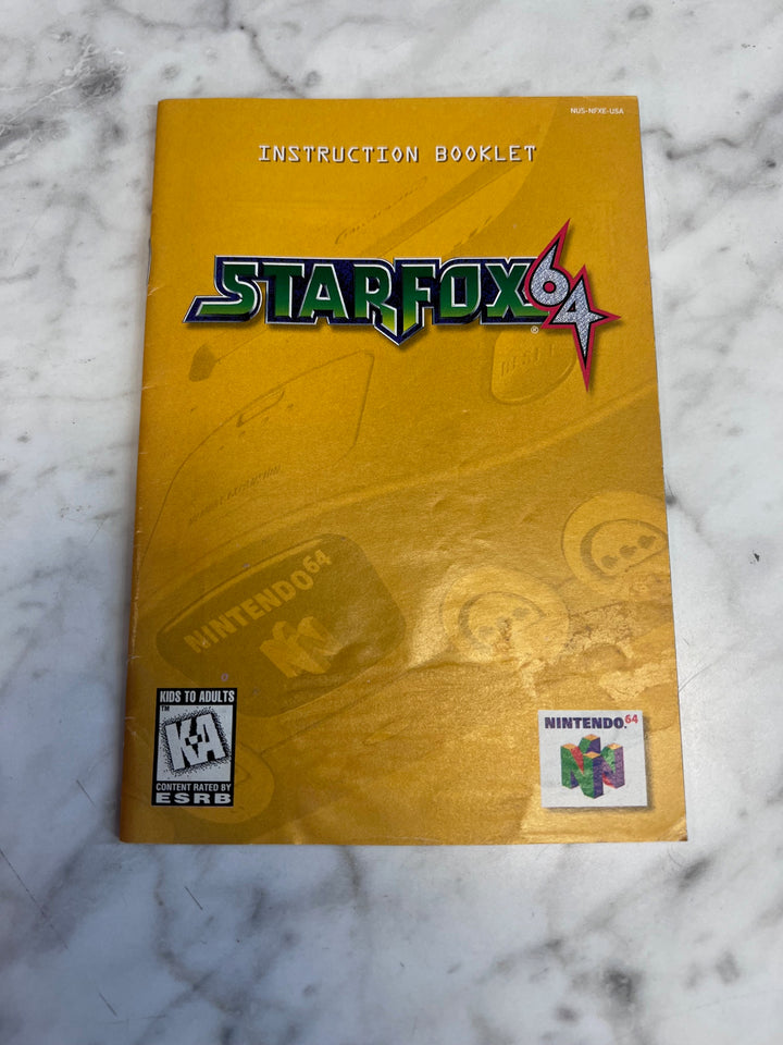 Star Fox 64 Nintendo 64 N64 MANUAL ONLY MO82625