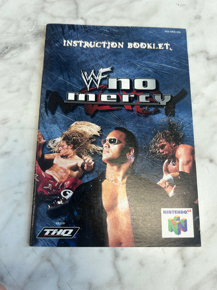 WWF No Mercy Nintendo 64 N64 MANUAL ONLY MO82625