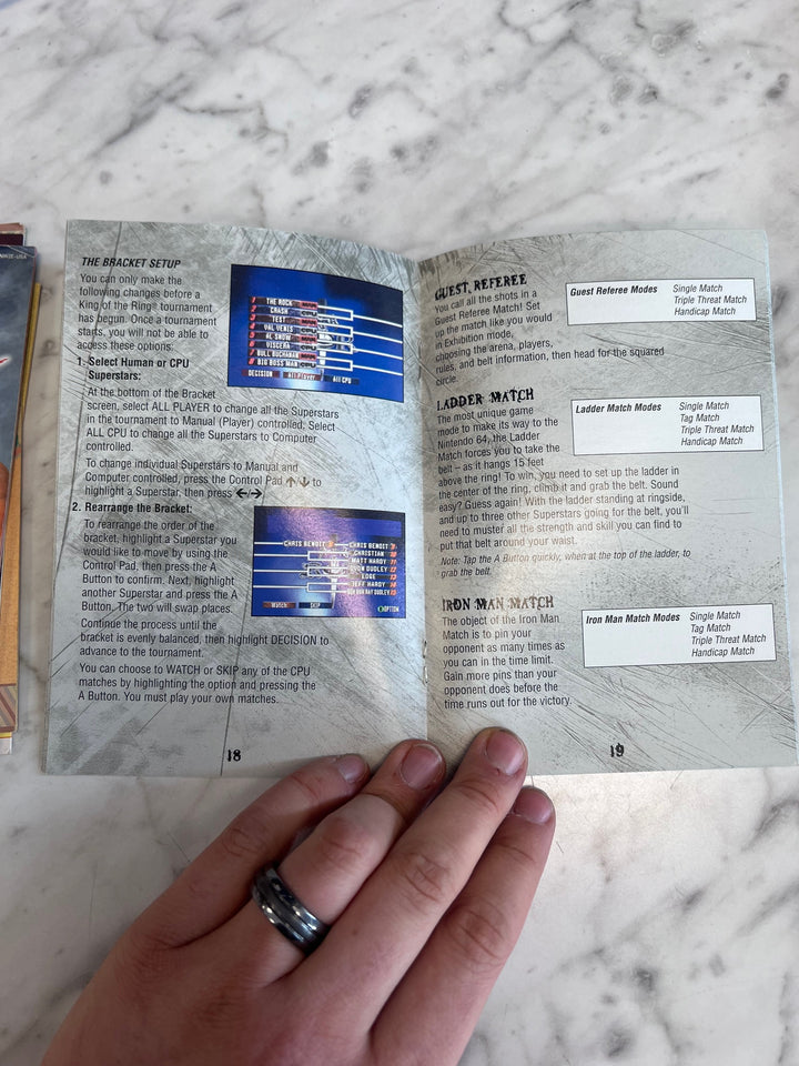 WWF No Mercy Nintendo 64 N64 MANUAL ONLY MO82625