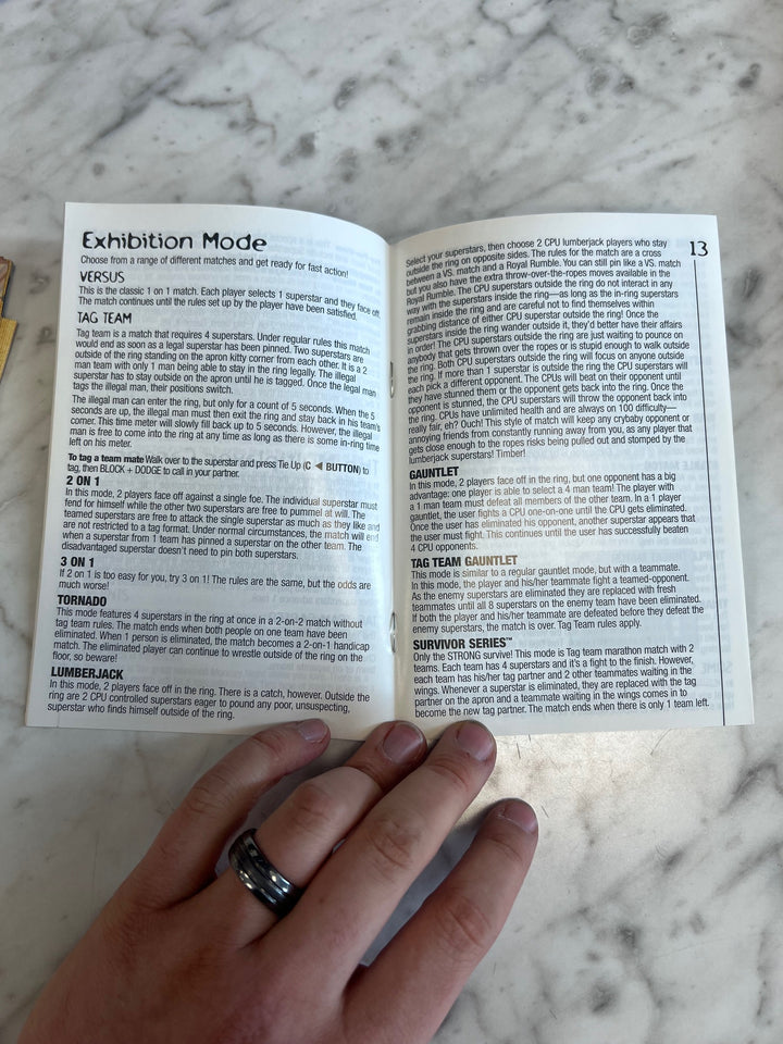 WWF Attitude Nintendo 64 N64 MANUAL ONLY MO82625