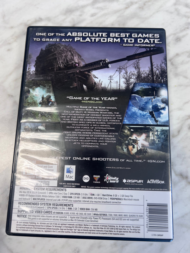 Call of Duty 4 Modern Warfare MAC DVD-ROM PC82625