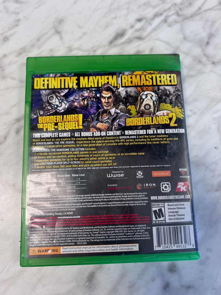 Borderlands the Handsome Collection Xbox One CASE AND MANUAL ONLY CO82725