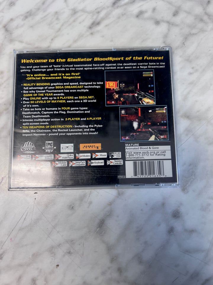 Unreal Tournament Sega Dreamcast CASE & MANUAL ONLY CO82725