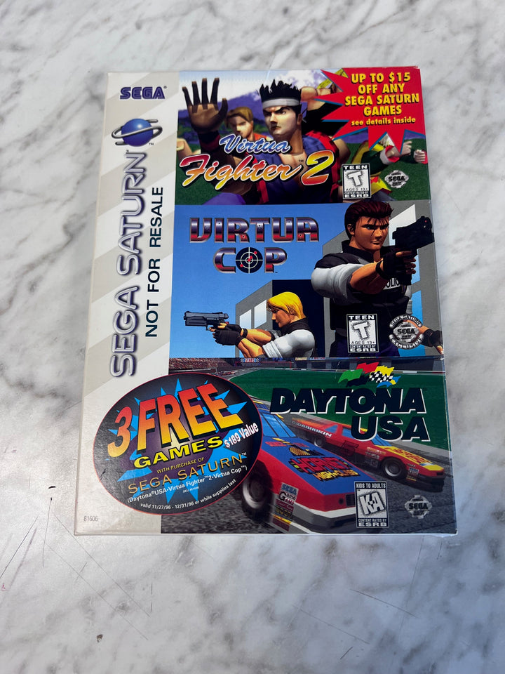 Sega Saturn 3 Free Games Pack BOX & MANUALS ONLY CO82725