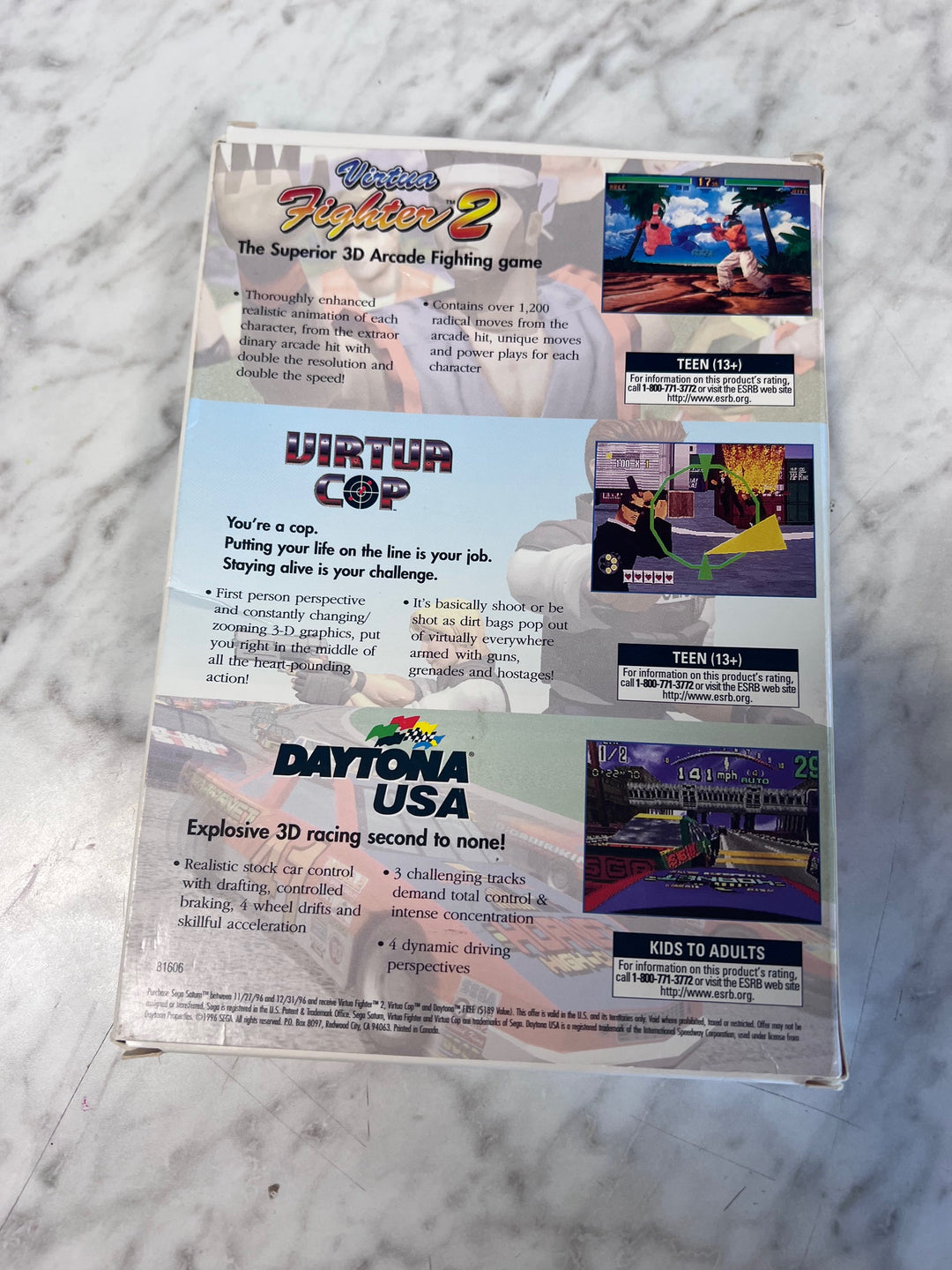 Sega Saturn 3 Free Games Pack BOX & MANUALS ONLY CO82725