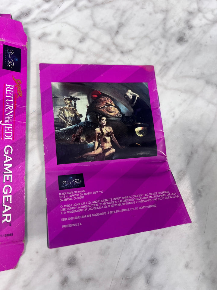 Super Return of the Jedi Sega Game Gear BOX & MANUAL ONLY Squished CO82725