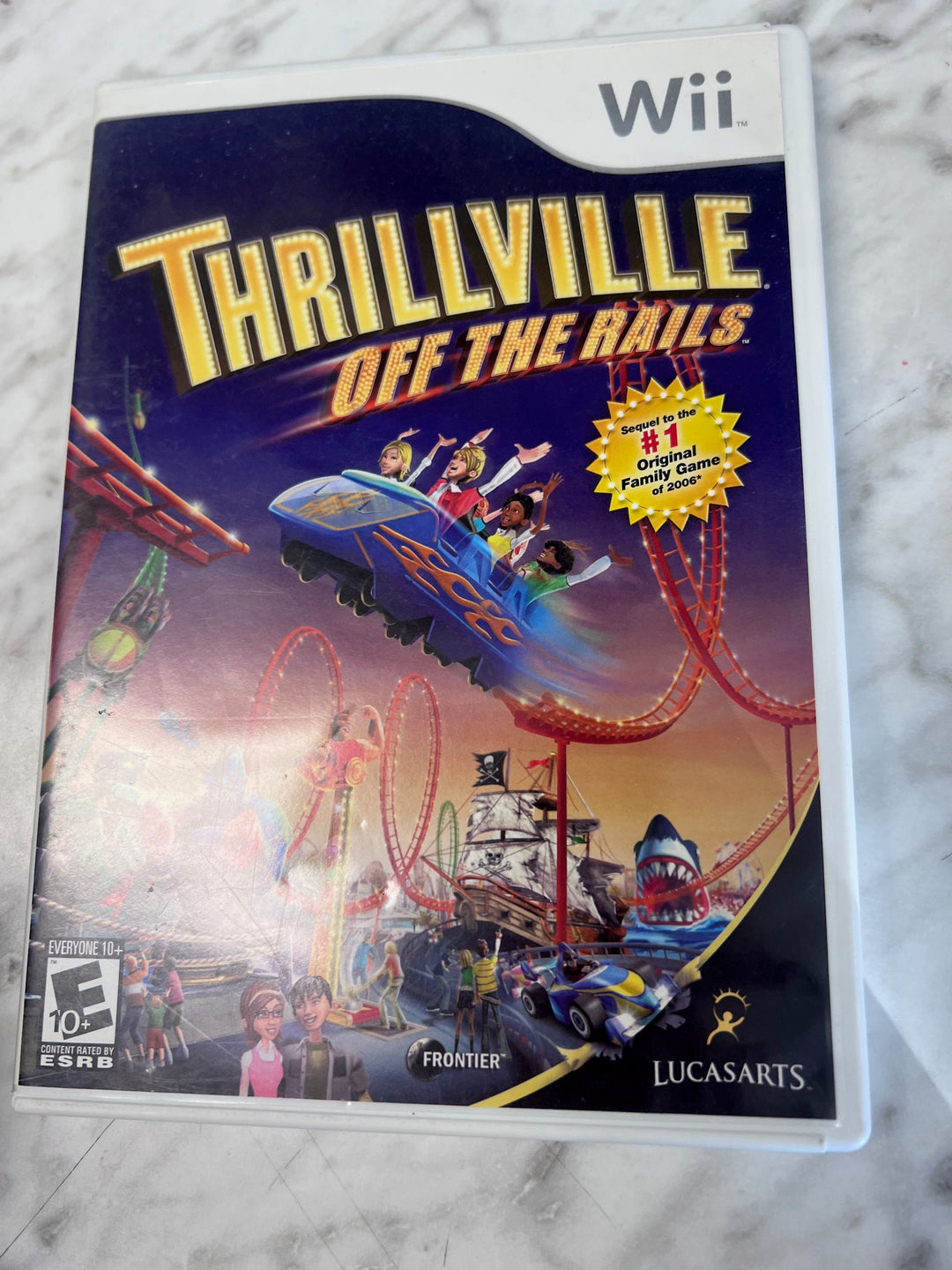 Thrillville Off the Rails Nintendo Wii CASE & MANUAL ONLY CO82725