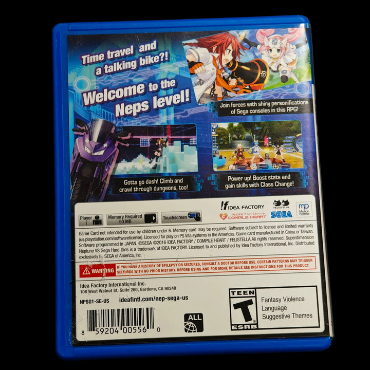 Superdimension Neptune VS. SEGA Hard Girls PS Vita Playstation CASE ONLY - CO62726