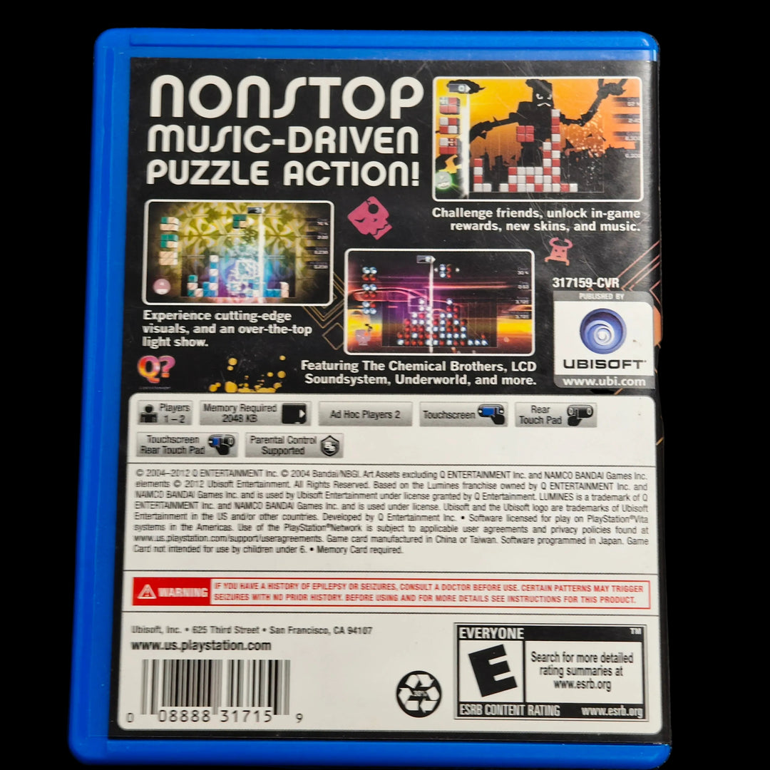 Lumines Electronic Symphony PS Vita Playstation CASE ONLY - CO62726
