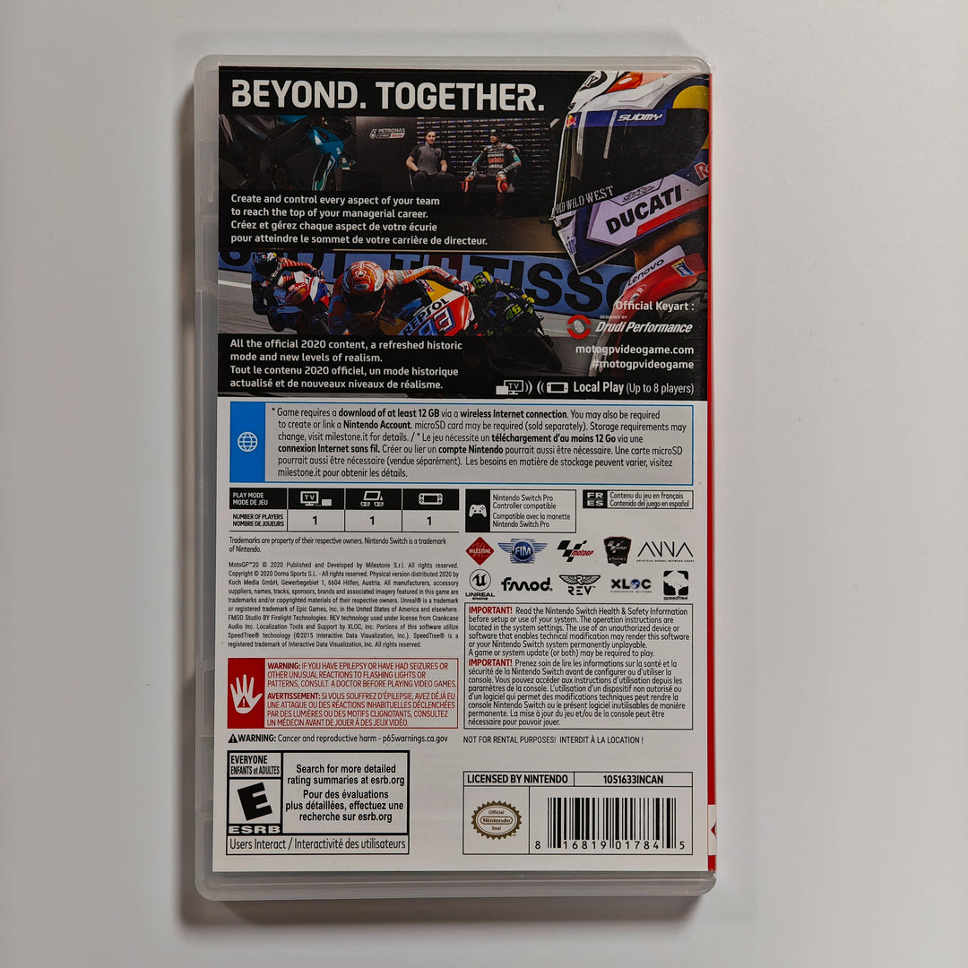MotoGP 20 Nintendo Switch CASE ONLY - CO62726