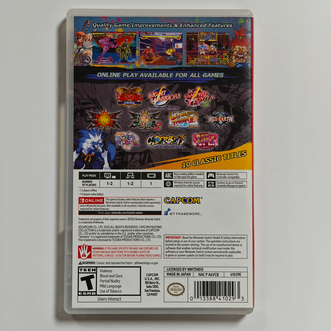 Capcom Fighting Collection Nintendo Switch CASE ONLY - CO62726
