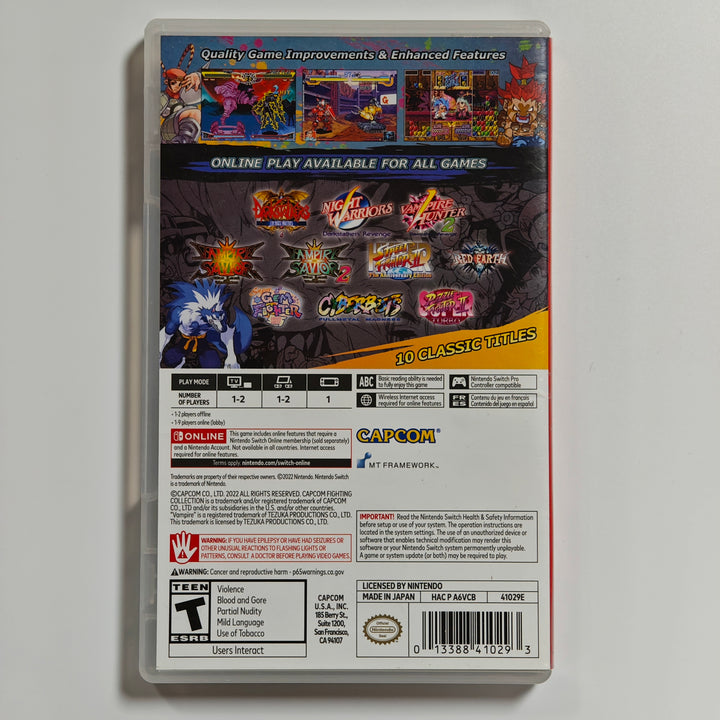 Capcom Fighting Collection Nintendo Switch CASE ONLY - CO62726