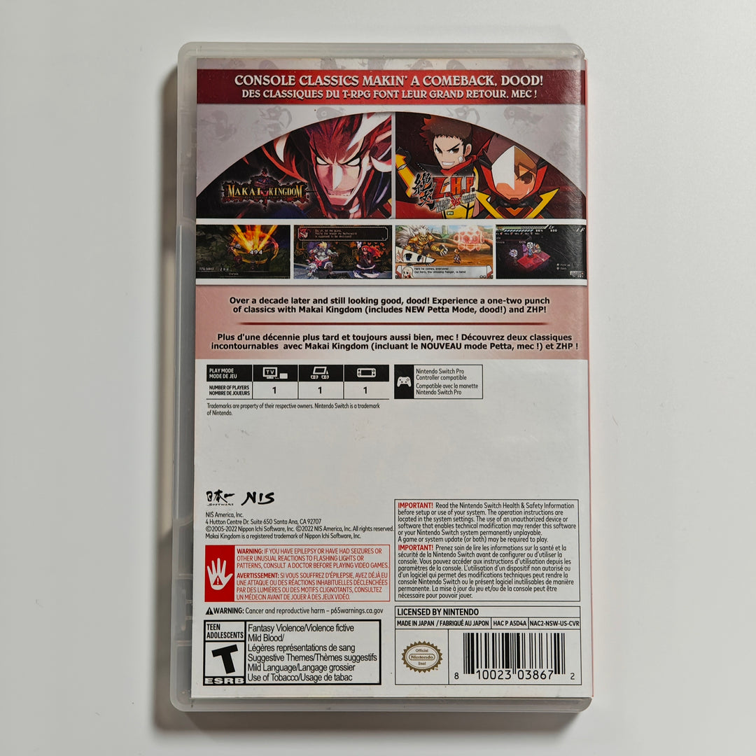 Prinny Presents NIS Classics Volume 2 Deluxe Edition Nintendo Switch CASE ONLY - CO62726