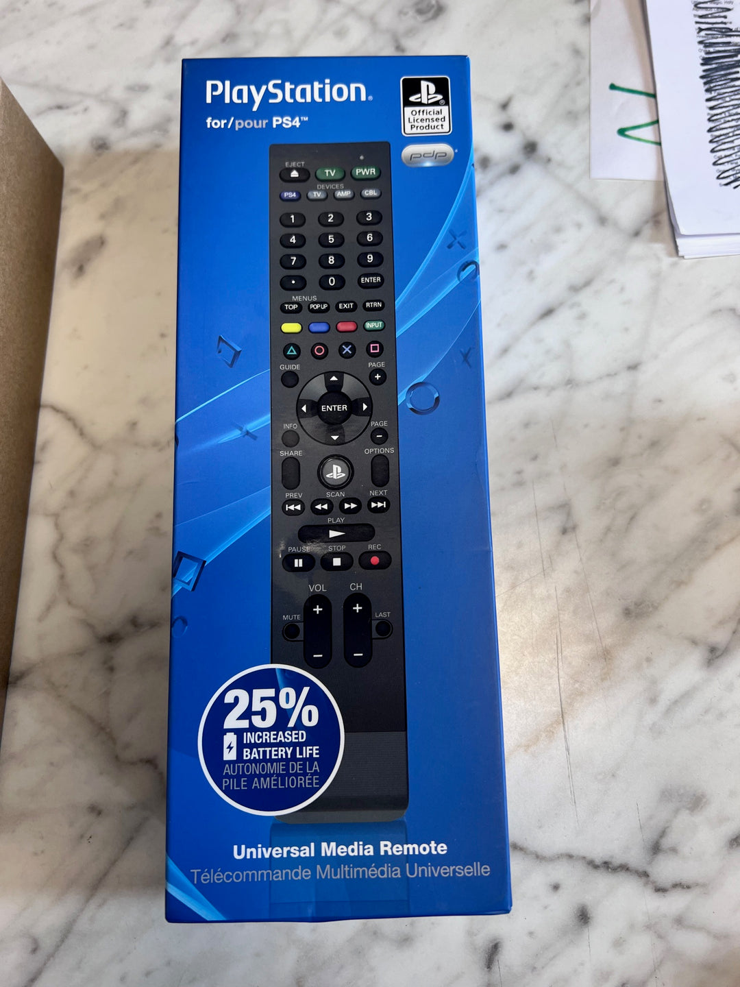 PDP Playstation Universal Media Remote Control for PS4  A82725