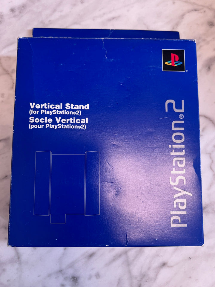 Authentic Original Sony PlayStation 2 PS2 Console Black Blue Side Vertical Stand A82725