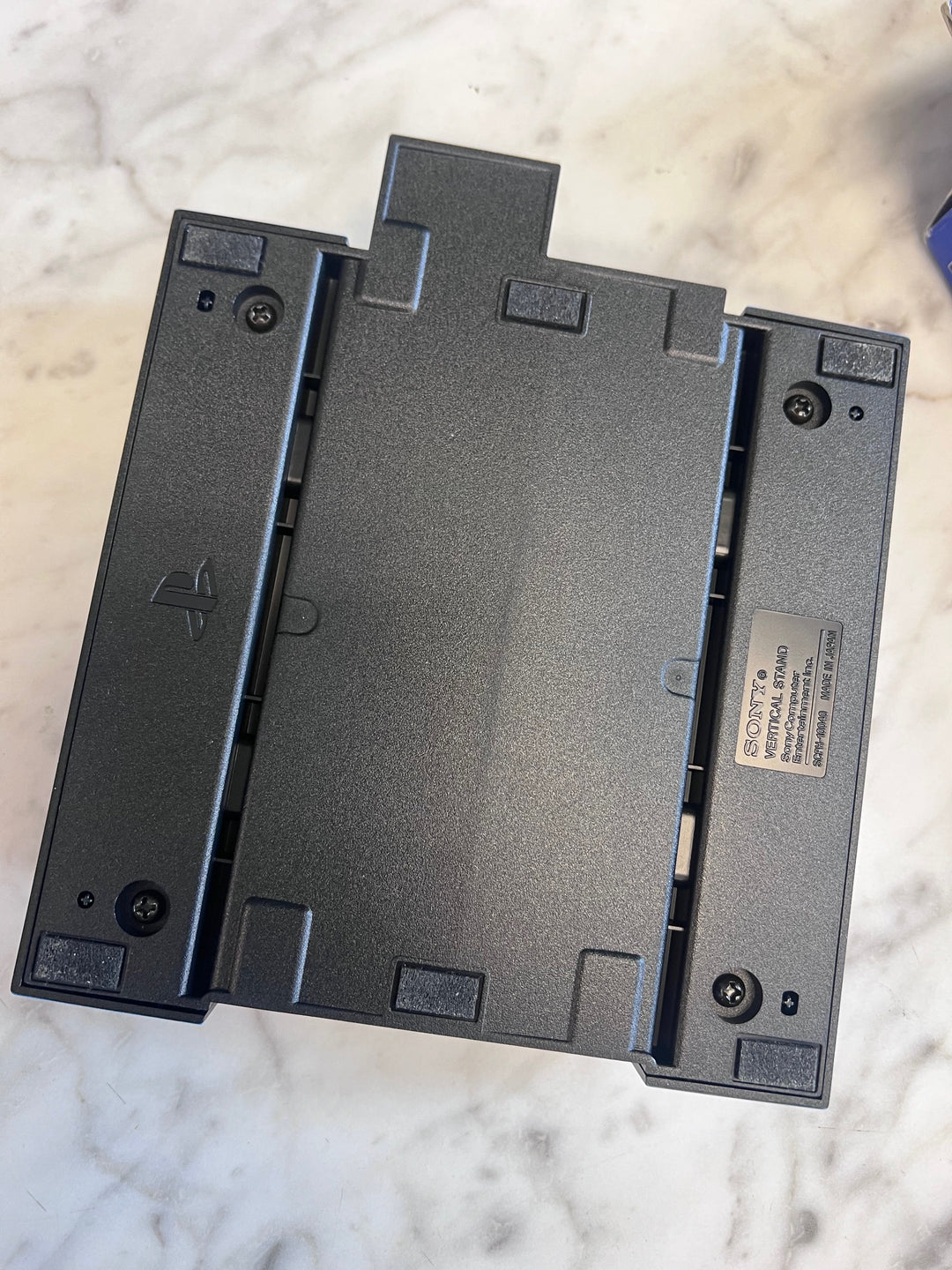 Authentic Original Sony PlayStation 2 PS2 Console Black Blue Side Vertical Stand A82725