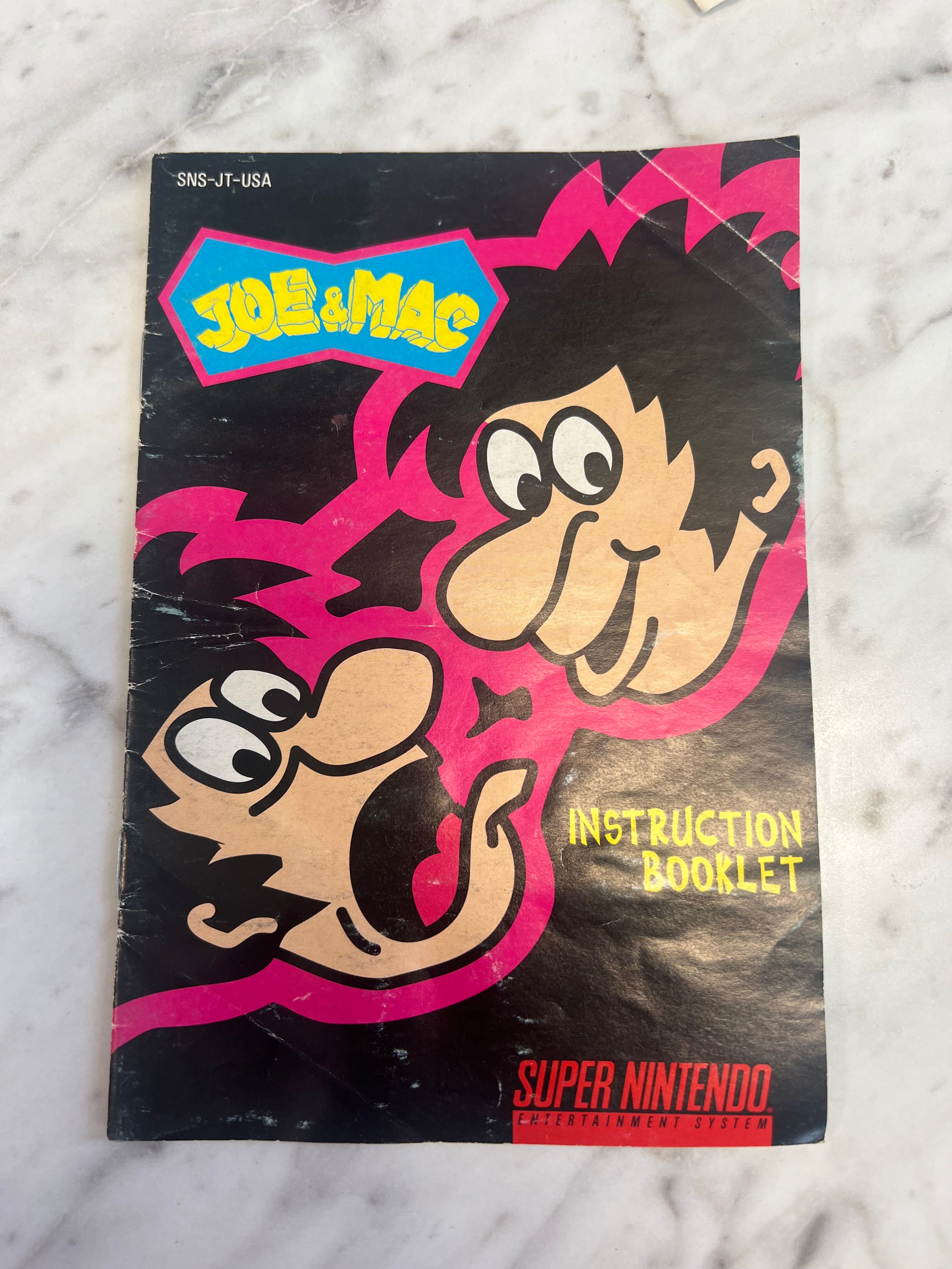 Joe & Mac SNES Super Nintendo Manual Only – Core Gaming