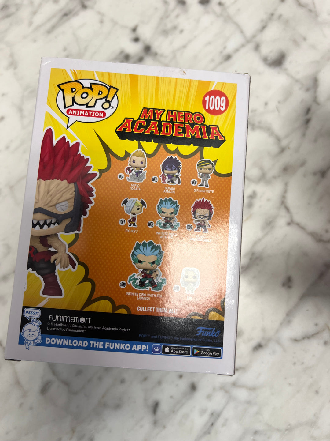 Eijiro Unbreakable My Hero Academia 1009 MHA Funko Pop Vinyl FP111124