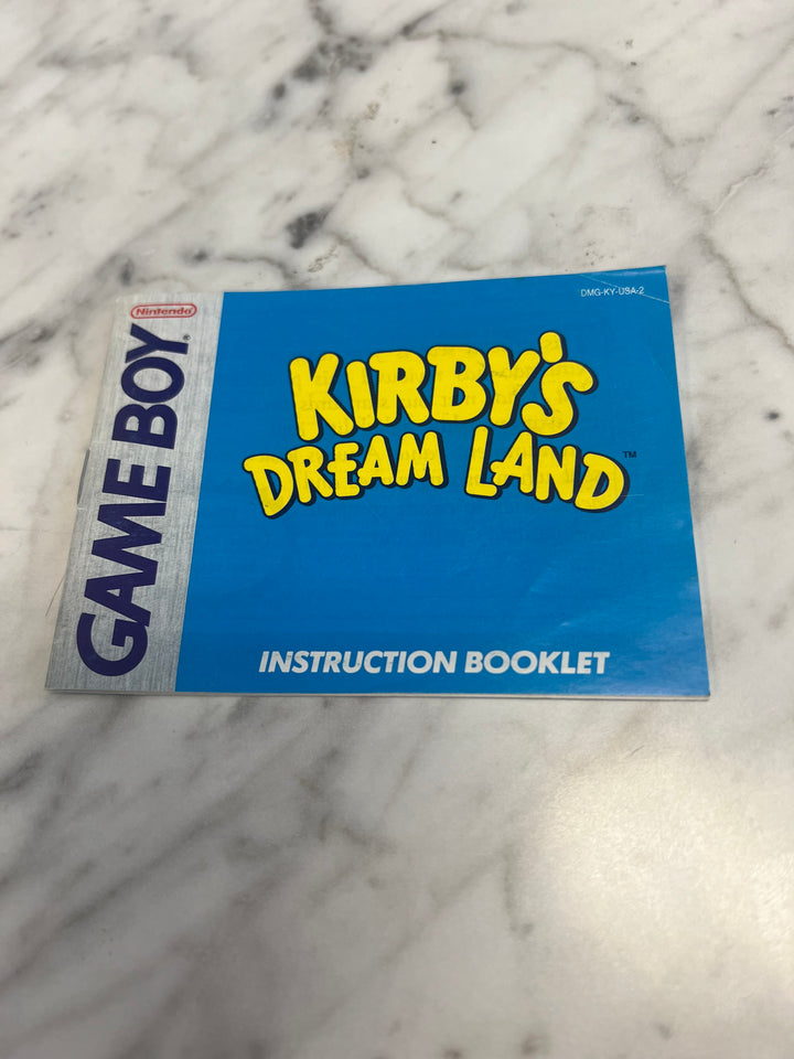 Kirby's Dream Land Manual Only Game Boy Nintendo
