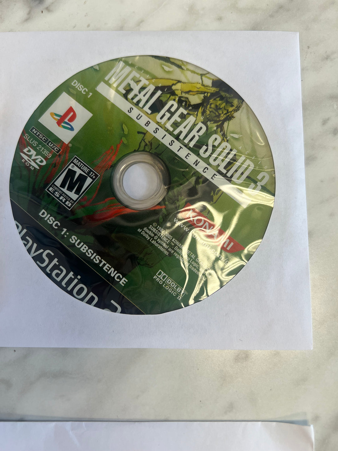Metal Gear Solid 3 Subsistence PS2 Discs only Playstation 2  519DO
