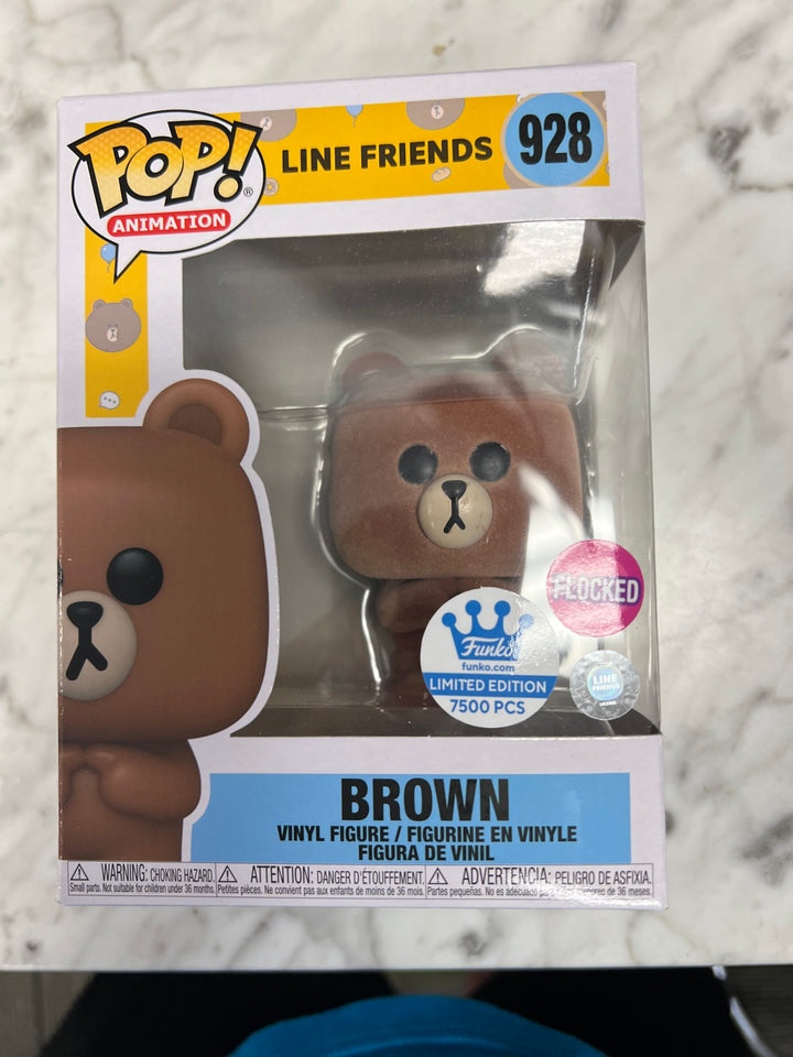 Funko Pop Line Friends #928 Brown Flocked Exclusive   FP111124