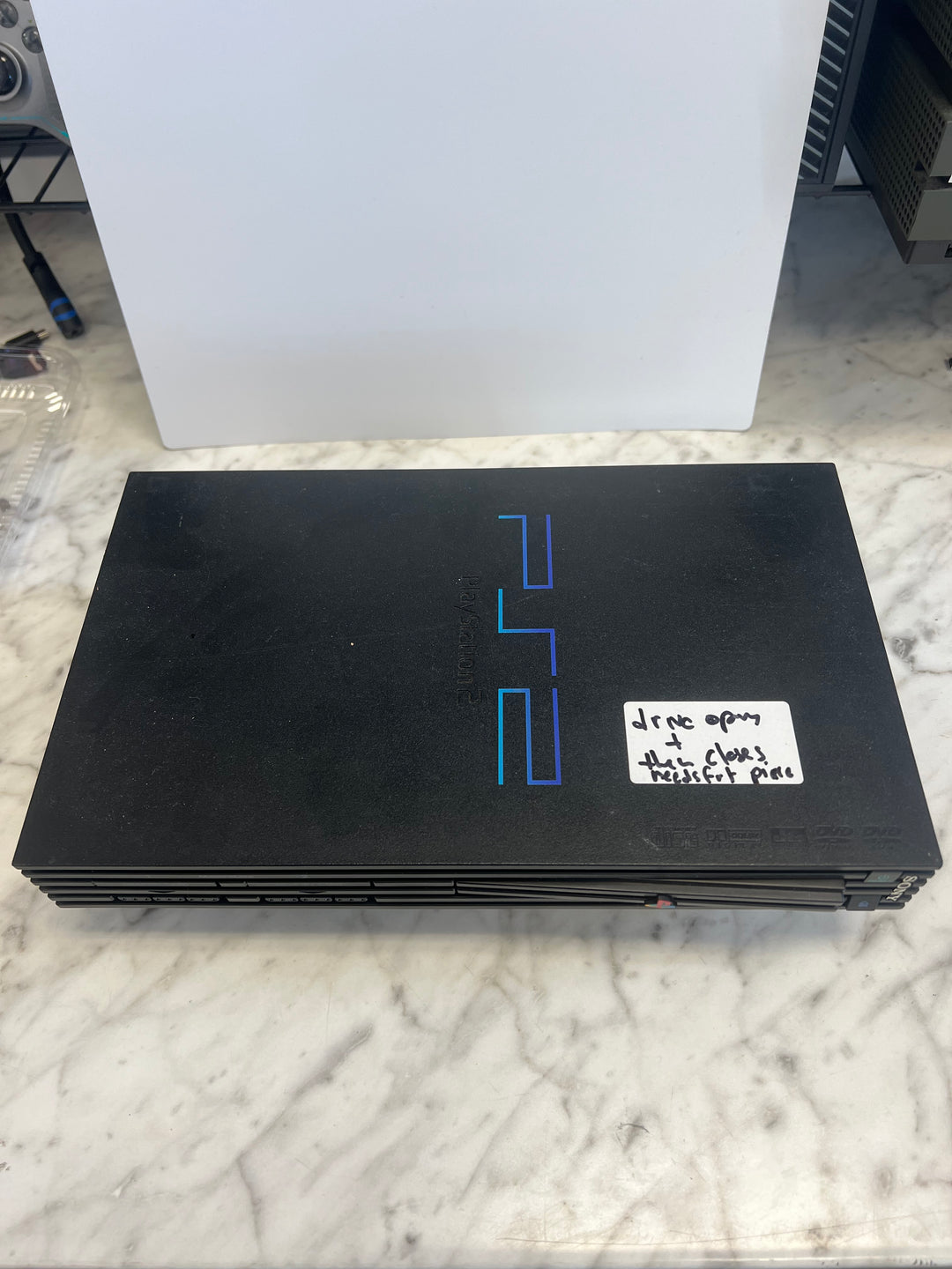 FOR PARTS NOT WORKING Drive Issues/Broken Front PS2 (Fat) Console   POX004