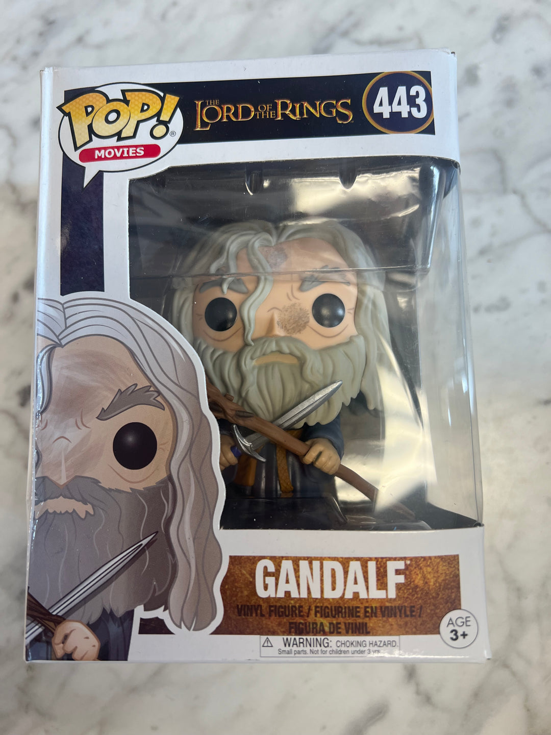 Funko POP! Movies Lord of the Rings Gandalf #443 Vinyl Figure Damaged Box FN81324