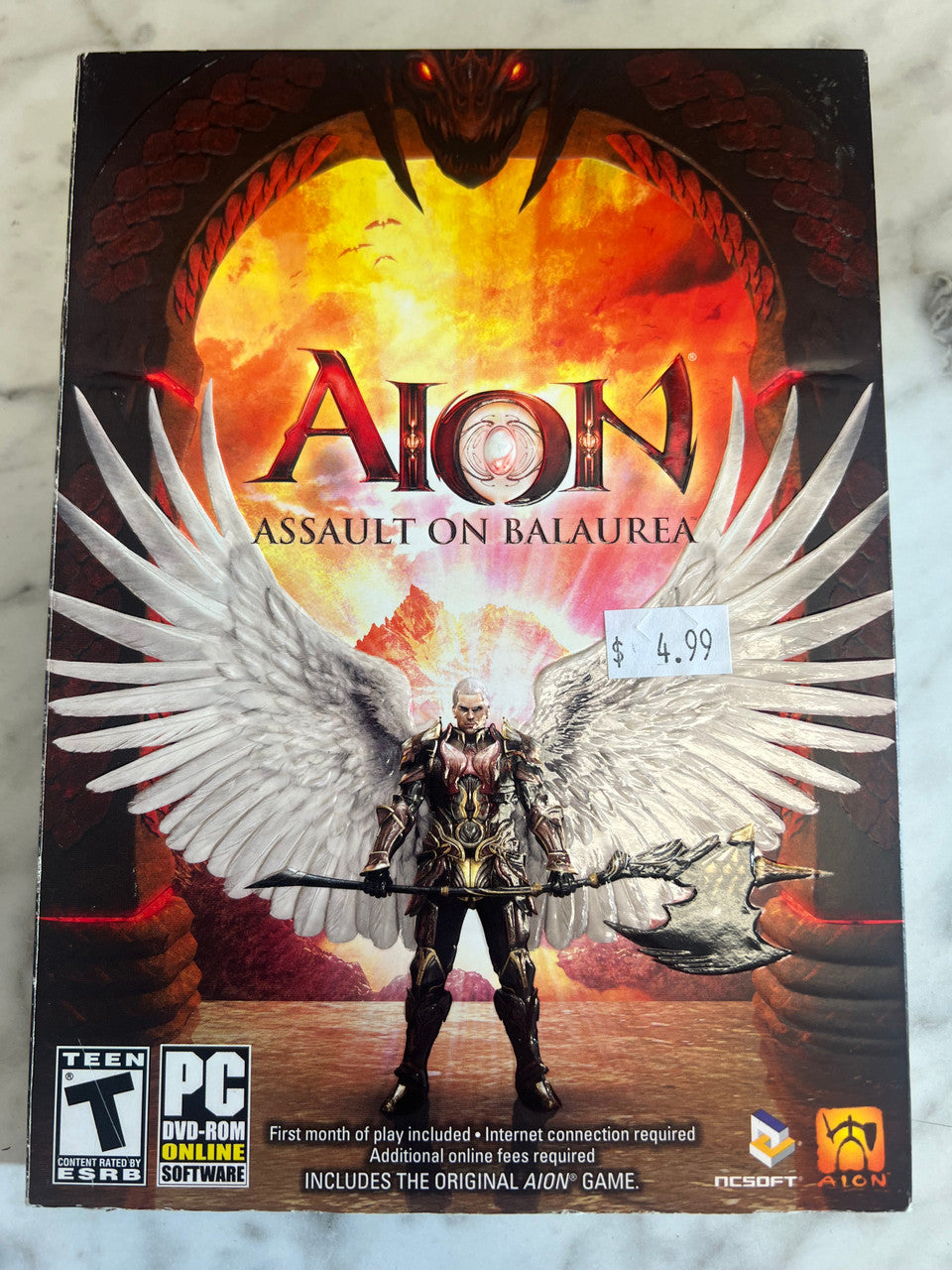 Aion Assault on Balaurea PC Game complete w/ slipcover