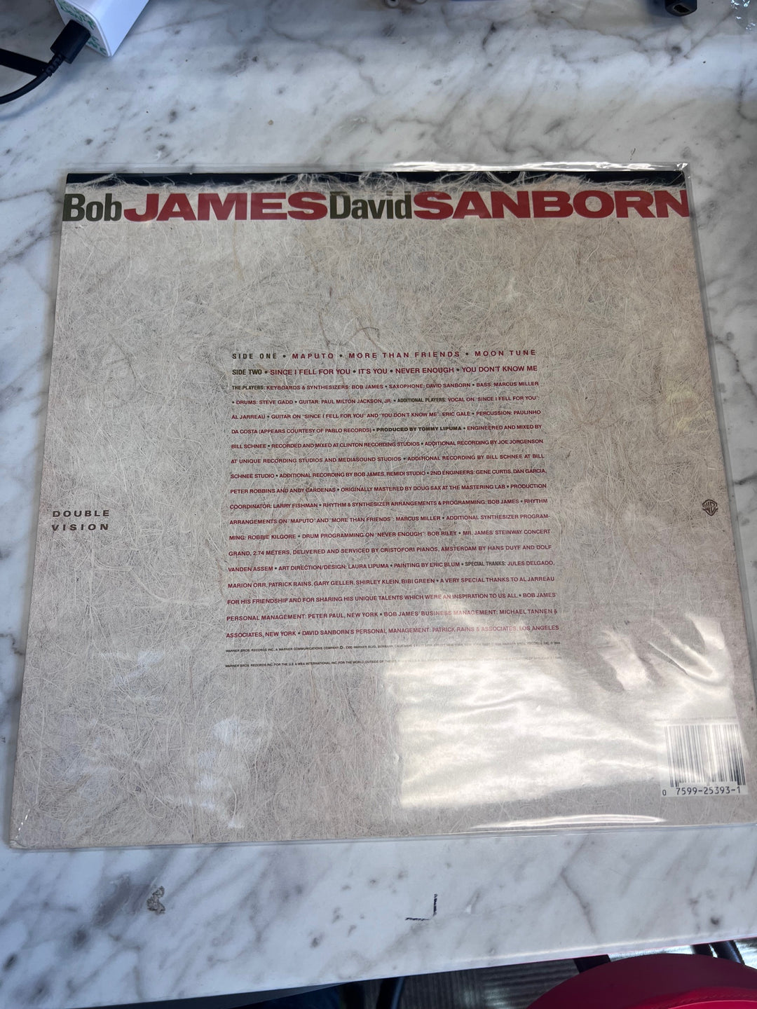 Bob James & David Sanborn Double Vision NM Condition Vinyl Record UVR82825