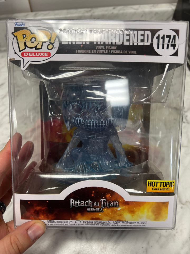 Funko Pop! Eren Hardened Hot Topic Exclusive in Protector #1174    FP111224