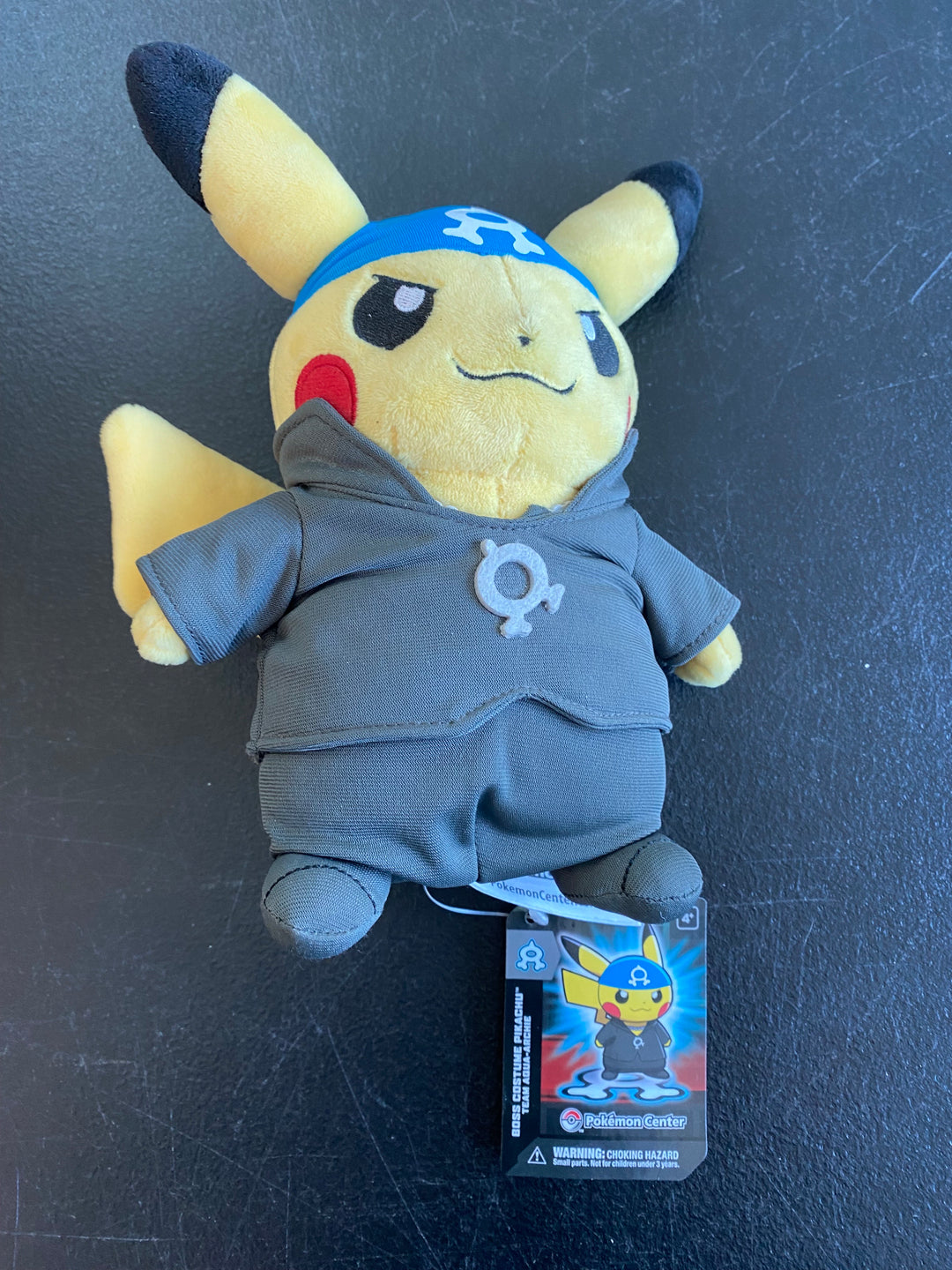 Pokemon Center Boss Costume Pikachu: Team Aqua - Archie Plush 2018  NP11325